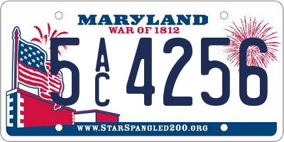 MD license plate 5AC4256