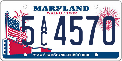 MD license plate 5AC4570
