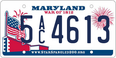 MD license plate 5AC4613