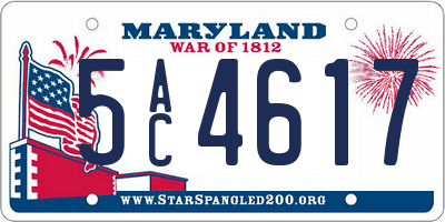 MD license plate 5AC4617