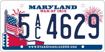 MD license plate 5AC4629