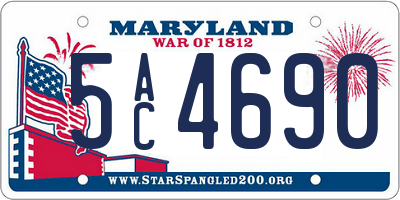MD license plate 5AC4690