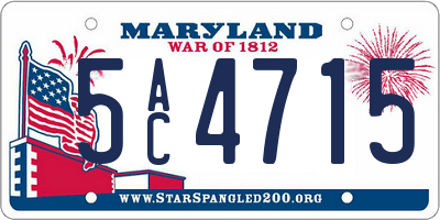 MD license plate 5AC4715