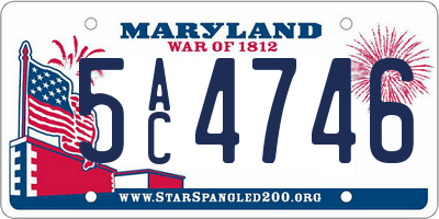 MD license plate 5AC4746