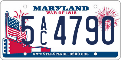MD license plate 5AC4790