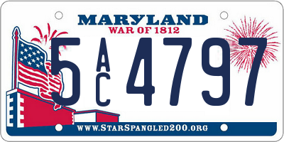 MD license plate 5AC4797