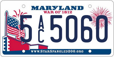 MD license plate 5AC5060