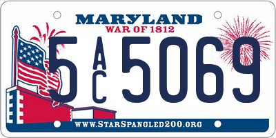 MD license plate 5AC5069