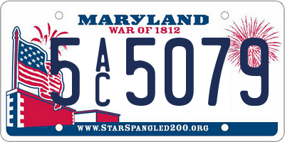 MD license plate 5AC5079