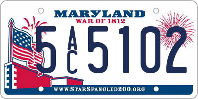 MD license plate 5AC5102
