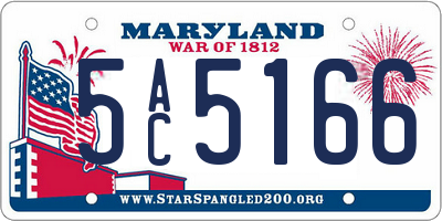 MD license plate 5AC5166