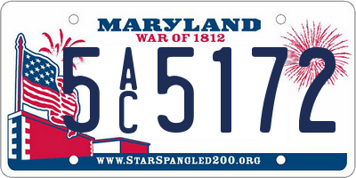 MD license plate 5AC5172