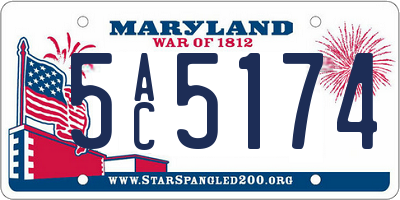 MD license plate 5AC5174