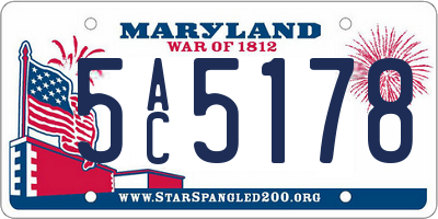 MD license plate 5AC5178
