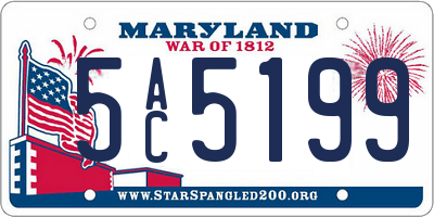 MD license plate 5AC5199