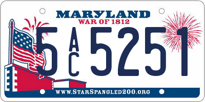 MD license plate 5AC5251