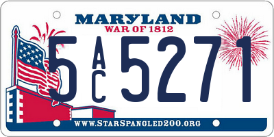 MD license plate 5AC5271
