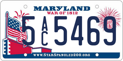 MD license plate 5AC5469