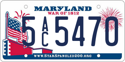 MD license plate 5AC5470