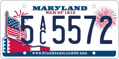 MD license plate 5AC5572