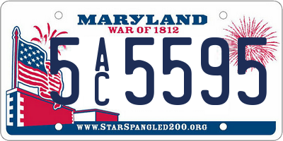 MD license plate 5AC5595