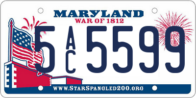 MD license plate 5AC5599