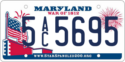 MD license plate 5AC5695