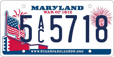 MD license plate 5AC5718