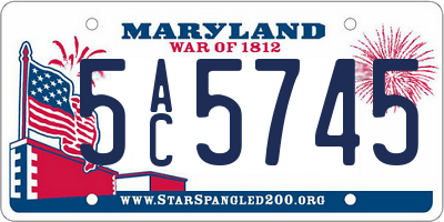 MD license plate 5AC5745