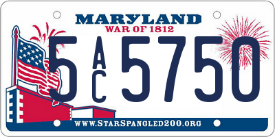 MD license plate 5AC5750