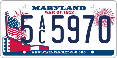 MD license plate 5AC5970