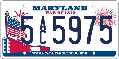 MD license plate 5AC5975