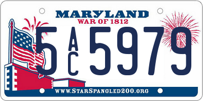 MD license plate 5AC5979