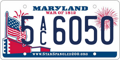 MD license plate 5AC6050