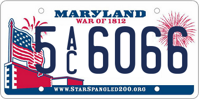 MD license plate 5AC6066