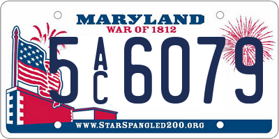 MD license plate 5AC6079