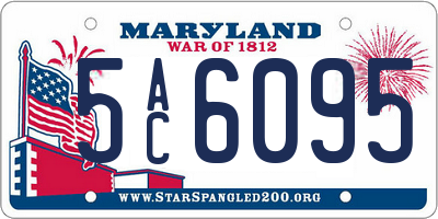 MD license plate 5AC6095
