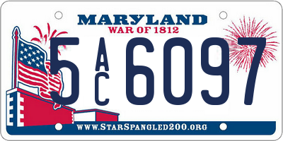 MD license plate 5AC6097