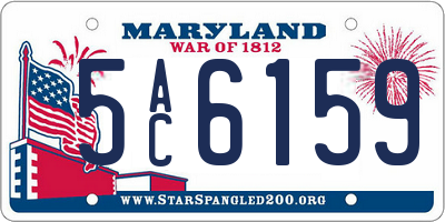 MD license plate 5AC6159