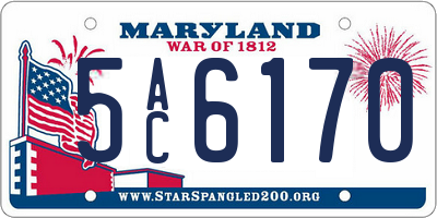 MD license plate 5AC6170