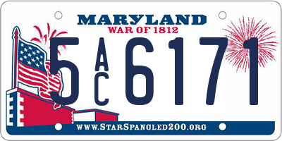 MD license plate 5AC6171