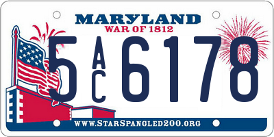 MD license plate 5AC6178