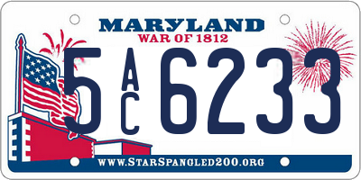 MD license plate 5AC6233