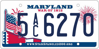 MD license plate 5AC6270