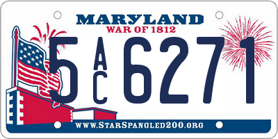 MD license plate 5AC6271