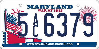 MD license plate 5AC6379