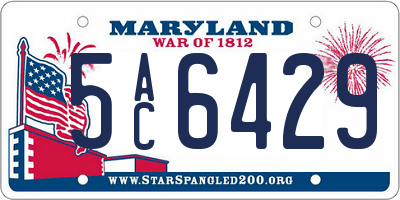 MD license plate 5AC6429