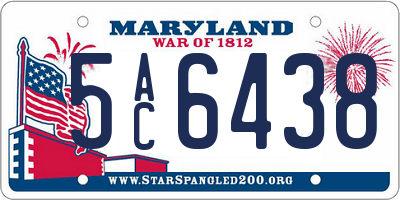 MD license plate 5AC6438