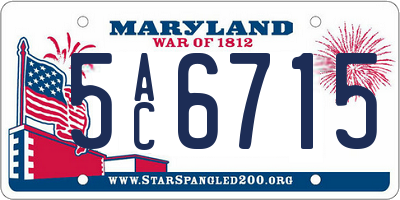 MD license plate 5AC6715