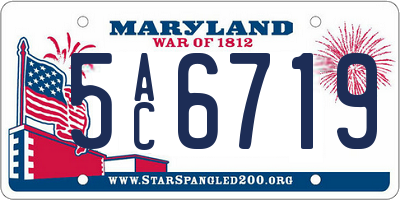 MD license plate 5AC6719